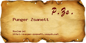 Punger Zsanett névjegykártya